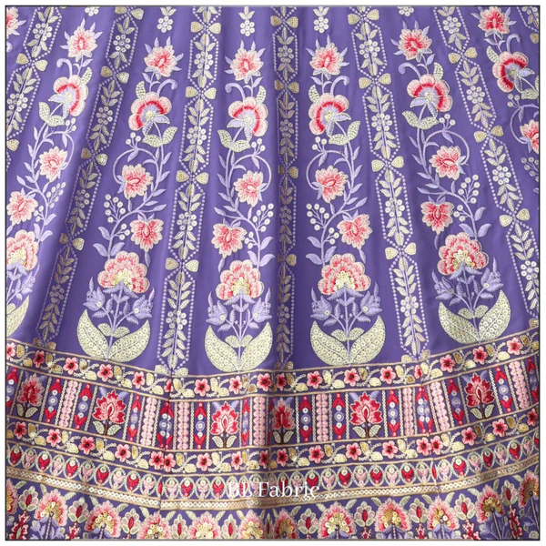 Rosy Purple color Sequence & Thread Embroidery work Designer Wedding Lehenga Choli - Image 6